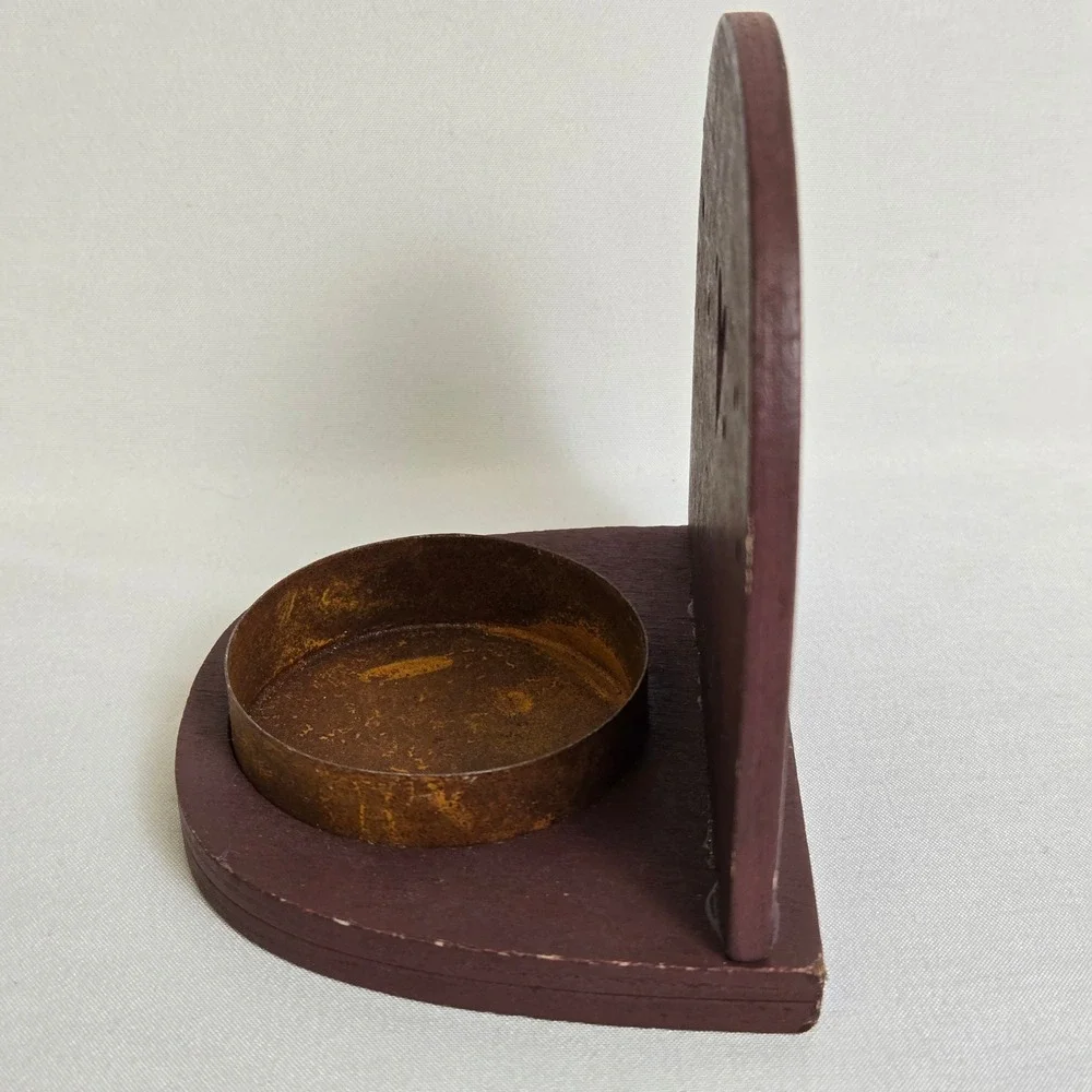 Hearthside Collection Wooden Tealight Candle Holder, My Heart Belongs To Grandma